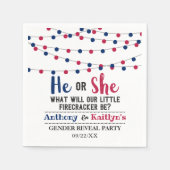 4. Juli Gender-Party Serviette (Vorderseite)