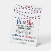 4. Juli Gender-Party Sockelschild (Vorderseite)