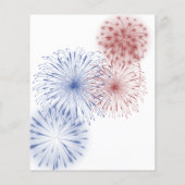 4. Juli Gender Reveal Danke Karte. (Rückseite)