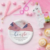 4. Juli Gender Reveal. Pappteller (Party)