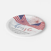 4. Juli Gender Reveal. Pappteller (Schrägansicht)