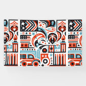 4. Juli Generative Muster Banner (Horizontal)