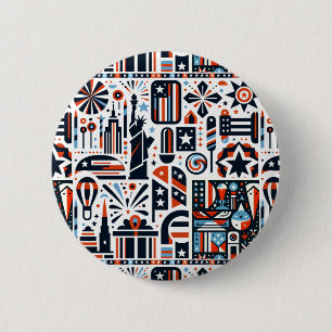 4. Juli Generative Muster Button