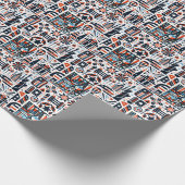 4. Juli Generative Muster Geschenkpapier (Ecke)
