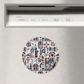 4. Juli Generative Muster Magnet (In Situ (Geschirrspüler))