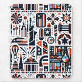 4. Juli Generative Muster Mousepad (Vorne)