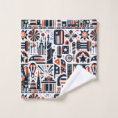 4. Juli Generatives Muster Badhandtuch Set (Waschlappen)
