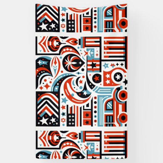 4. Juli Generatives Muster Banner (Vertikal)