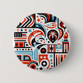 4. Juli Generatives Muster Button (Vorderseite)