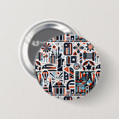 4. Juli Generatives Muster Button (Vorne & Hinten)