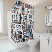 4. Juli Generatives Muster Duschvorhang (Beispiel)