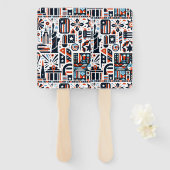 4. Juli Generatives Muster Fächer (Vorne und Hinten)