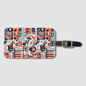 4. Juli Generatives Muster Gepäckanhänger (Vorderseite (Horizontal))