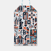 4. Juli Generatives Muster Geschenkanhänger (Vorderseite)