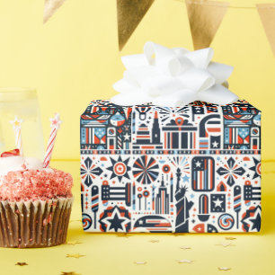 4. Juli Generatives Muster Geschenkpapier