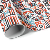 4. Juli Generatives Muster Geschenkpapier (Rolleneckpunkt)