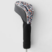 4. Juli Generatives Muster Golf Headcover (angewinkelt)