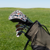 4. Juli Generatives Muster Golf Headcover (In SItu)