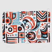 4. Juli Generatives Muster Golfhandtuch (Horizontal)