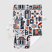 4. Juli Generatives Muster Golfhandtuch (Insitu)