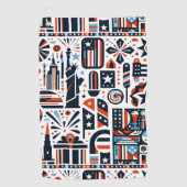 4. Juli Generatives Muster Golfhandtuch (Vorderseite)