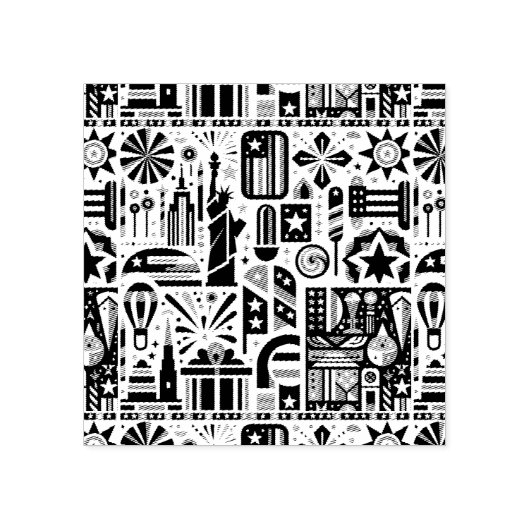 4. Juli Generatives Muster Gummistempel (Prägung)