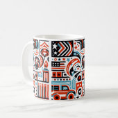 4. Juli Generatives Muster Kaffeetasse (Vorderseite Links)