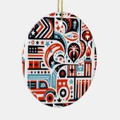 4. Juli Generatives Muster Keramik Ornament (Rechts)