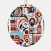 4. Juli Generatives Muster Keramik Ornament (Links)