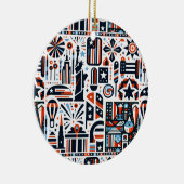 4. Juli Generatives Muster Keramik Ornament (Rechts)