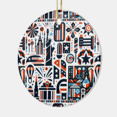 4. Juli Generatives Muster Keramik Ornament (Links)