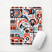 4. Juli Generatives Muster Mousepad (Mit Mouse)