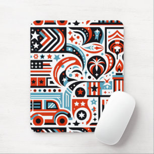 4. Juli Generatives Muster Mousepad