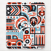 4. Juli Generatives Muster Mousepad (Vorne)