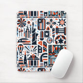 4. Juli Generatives Muster Mousepad (Mit Mouse)