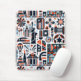 4. Juli Generatives Muster Mousepad