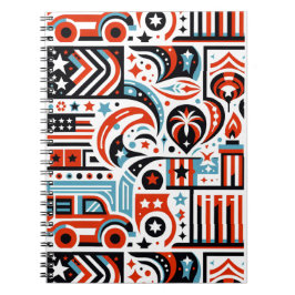 4. Juli Generatives Muster Notizblock