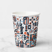 4. Juli Generatives Muster Pappbecher (Links)