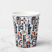 4. Juli Generatives Muster Pappbecher (Rechts)