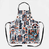 4. Juli Generatives Muster Schürze (Vorderseite)