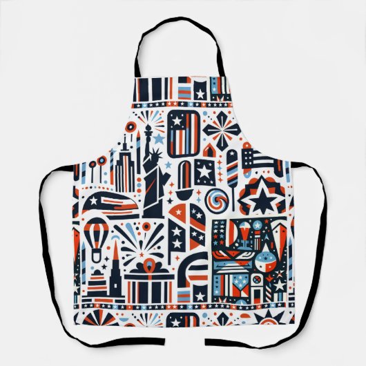 4. Juli Generatives Muster Schürze (Vorderseite)