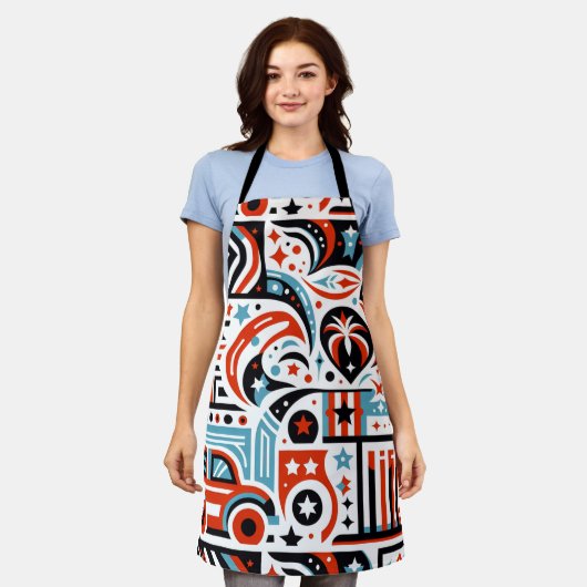 4. Juli Generatives Muster Schürze (Getragen)