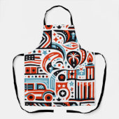 4. Juli Generatives Muster Schürze (Vorderseite)