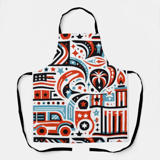 4. Juli Generatives Muster Schürze (Vorderseite)