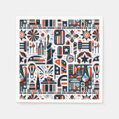 4. Juli Generatives Muster Serviette (Vorderseite)