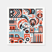 4. Juli Generatives Muster Serviette (Vorderseite)