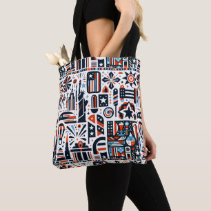 4. Juli Generatives Muster Tasche