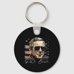 4. Juli George W. Bush Präsident Porträt Patr Schlüsselanhänger