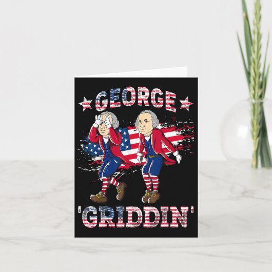 4. Juli George Washington Griddy George Griddi Karte (Vorderseite)
