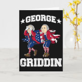 4. Juli George Washington Griddy George Griddi Karte (Gelbe Blume)